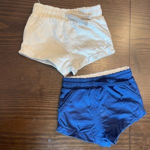 Cadets baby toddler boys “Classic Cotton Shorts” - Khaki & Navy bundle- Size 1/2